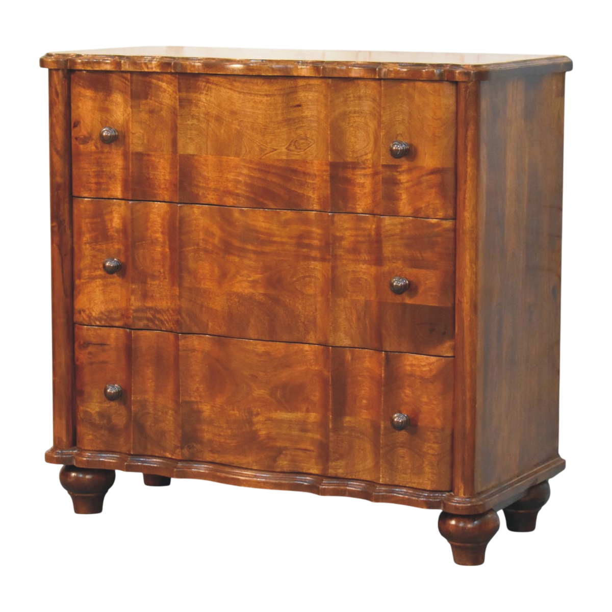 Bibury Chest-of-Drawers in Chestnut, three-quarter view showing the full profile.