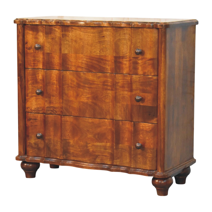 Bibury Chest-of-Drawers in Chestnut, three-quarter view showing the full profile.