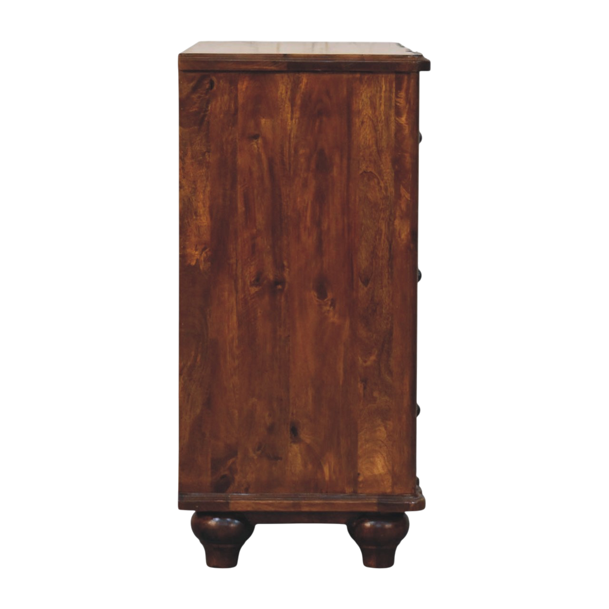 Bibury Chest-of-Drawers in Chestnut, side view showing the depth.