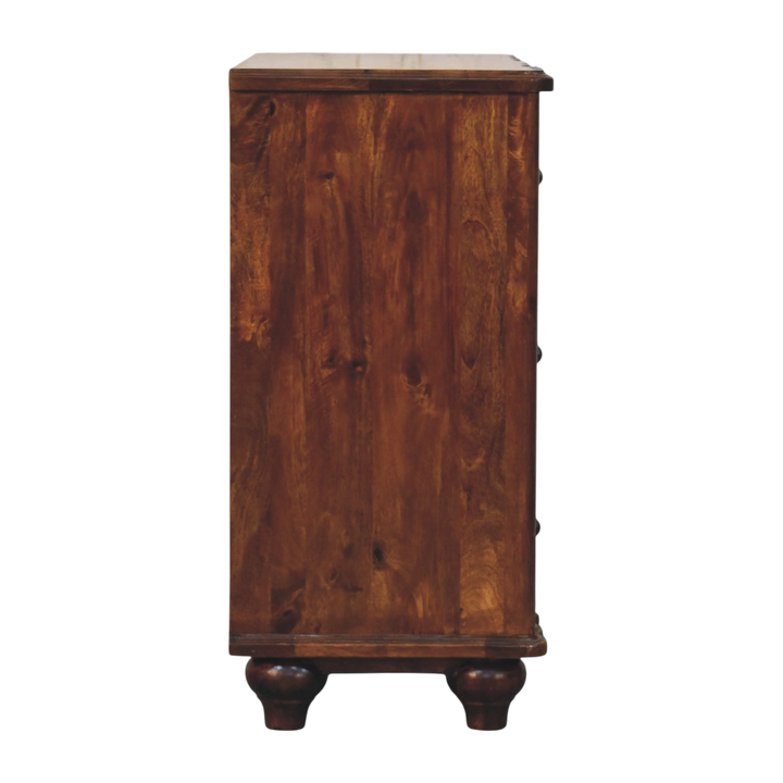 Bibury Chest-of-Drawers in Chestnut, side view showing the depth.