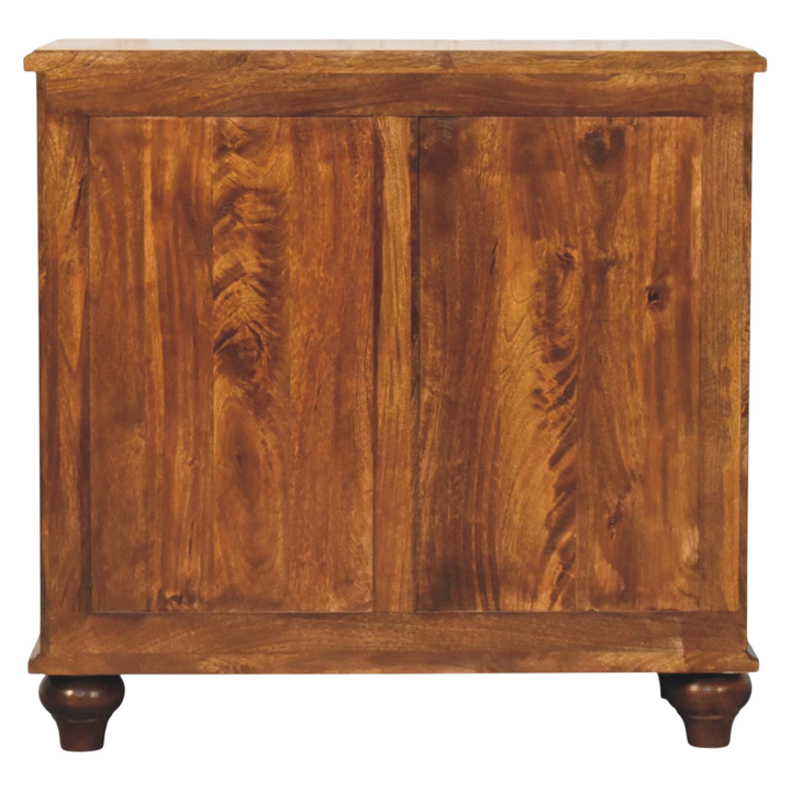 Bibury Chest-of-Drawers in Chestnut, viewed from the back.