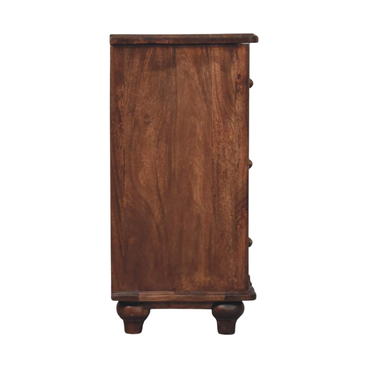 Bibury Chest-of-Drawers in Cocoa, side view showing the depth.