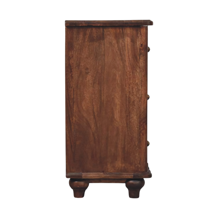 Bibury Chest-of-Drawers in Cocoa, side view showing the depth.