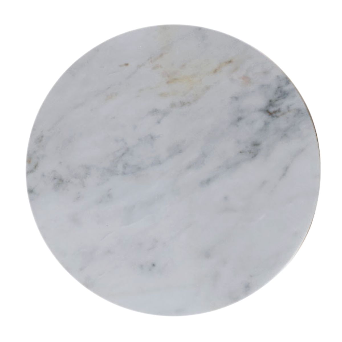 Bramante Marble Side Table in Russet, shown from above.