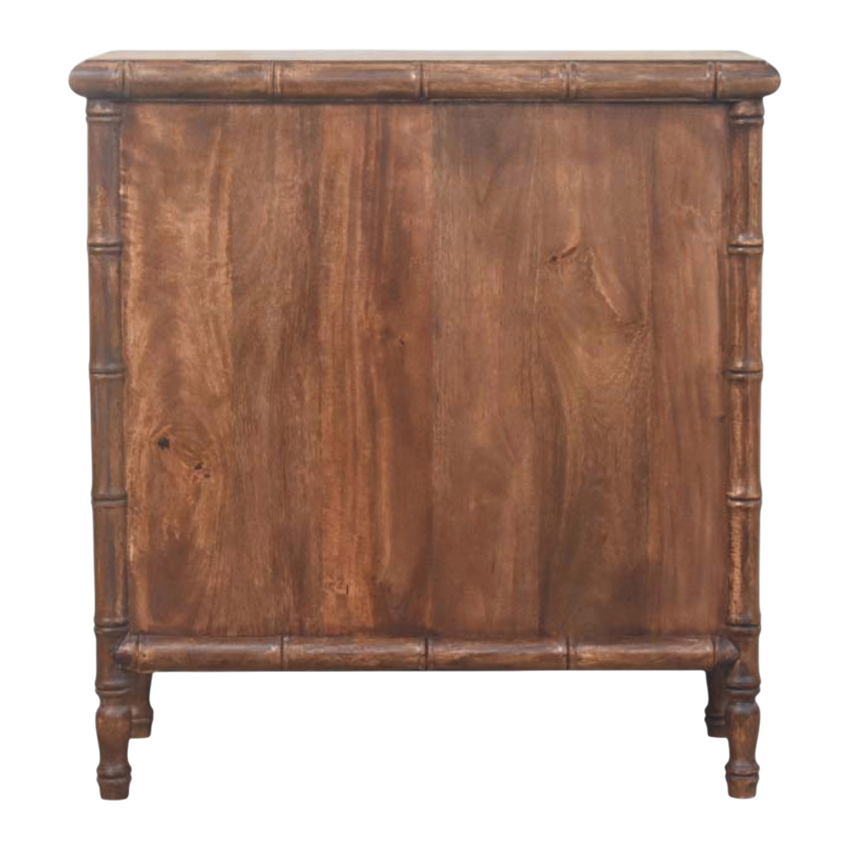 Brighton 3-Drawer Chest in Almond, rear view.
