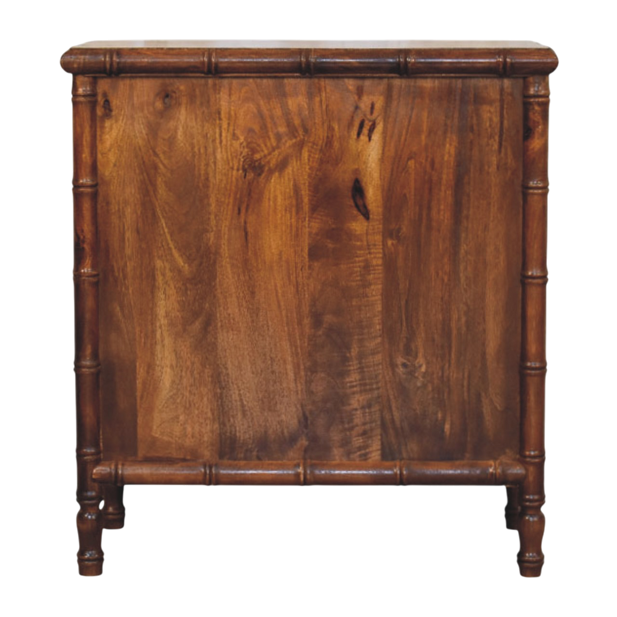 Brighton 3-Drawer Chest in Russet, side view showing the depth.