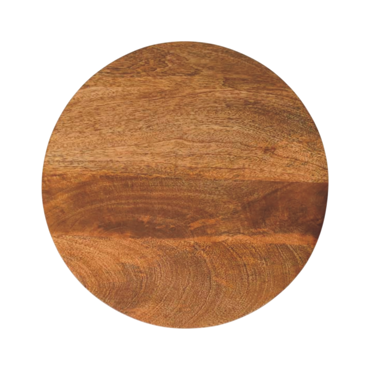 Capri Fluted Pedestal Table in Amber, shown from above.