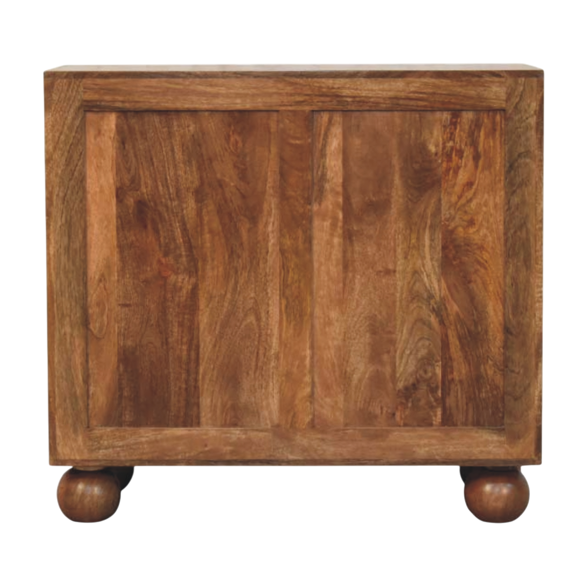 Comporta Arched Cane Sideboard in Amber with Natural Rattan, rear view.
