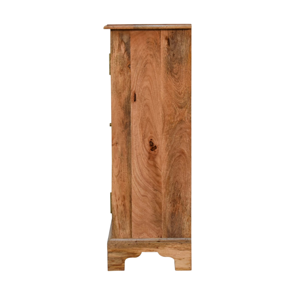 Comporta Cane Cabinet in Amber, side view showing the depth.