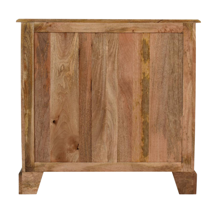 Comporta Cane Cabinet in Amber, viewed from the back.