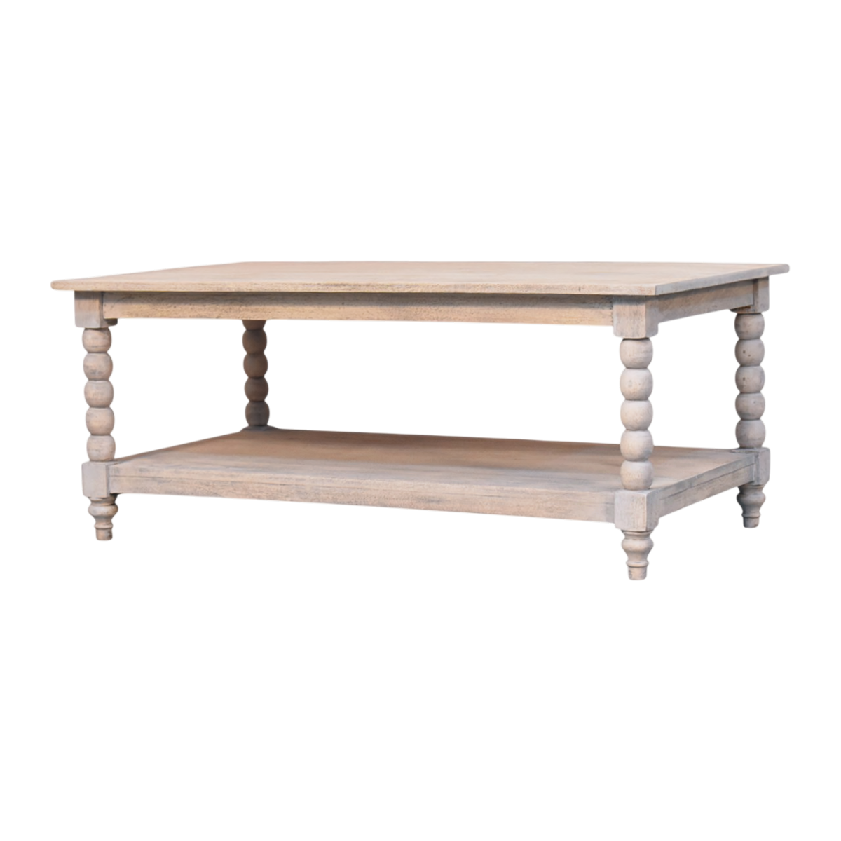 Langham Coffee Table in Salt, three-quarter view showing the full profile.