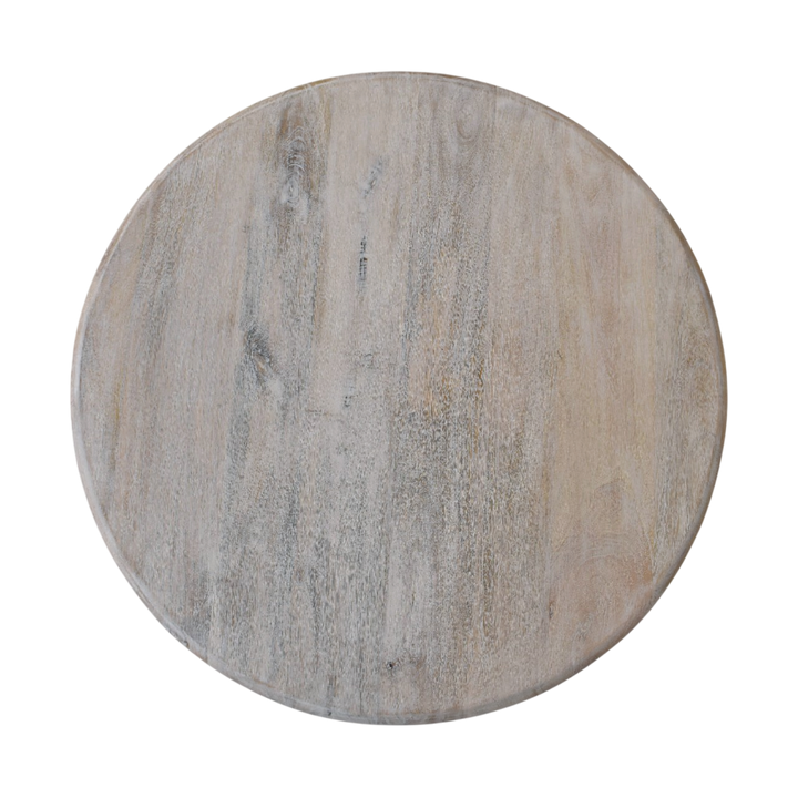 Langham Spindle Coffee Table in Driftwood, shown from above.