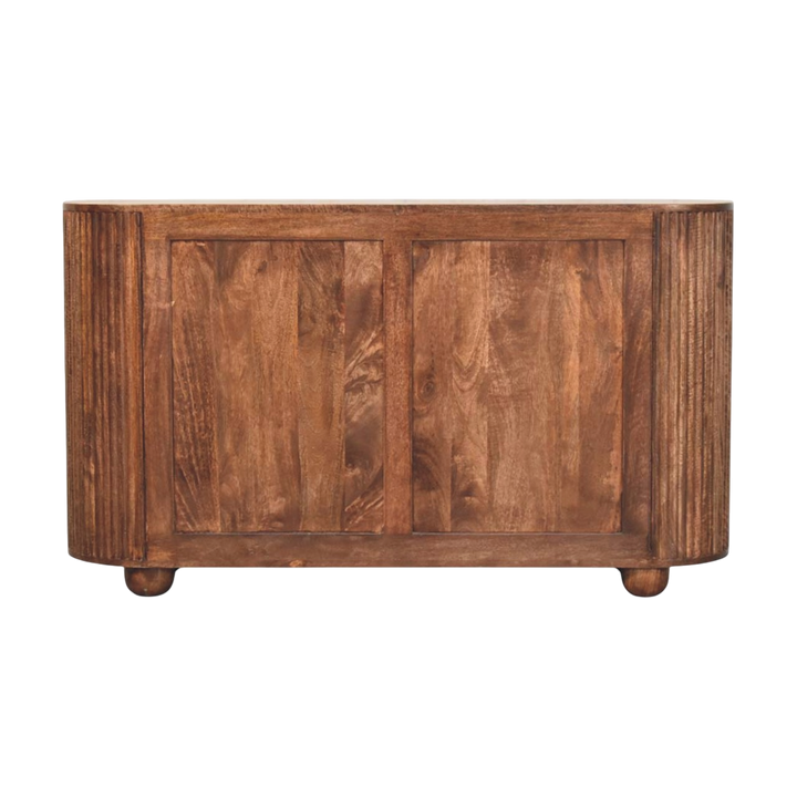 Lansdowne 6-Drawer Chest in Almond, rear view.