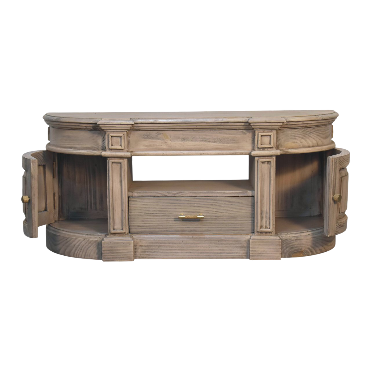 Lansdowne Media Unit in Driftwood, shown from a second angle.