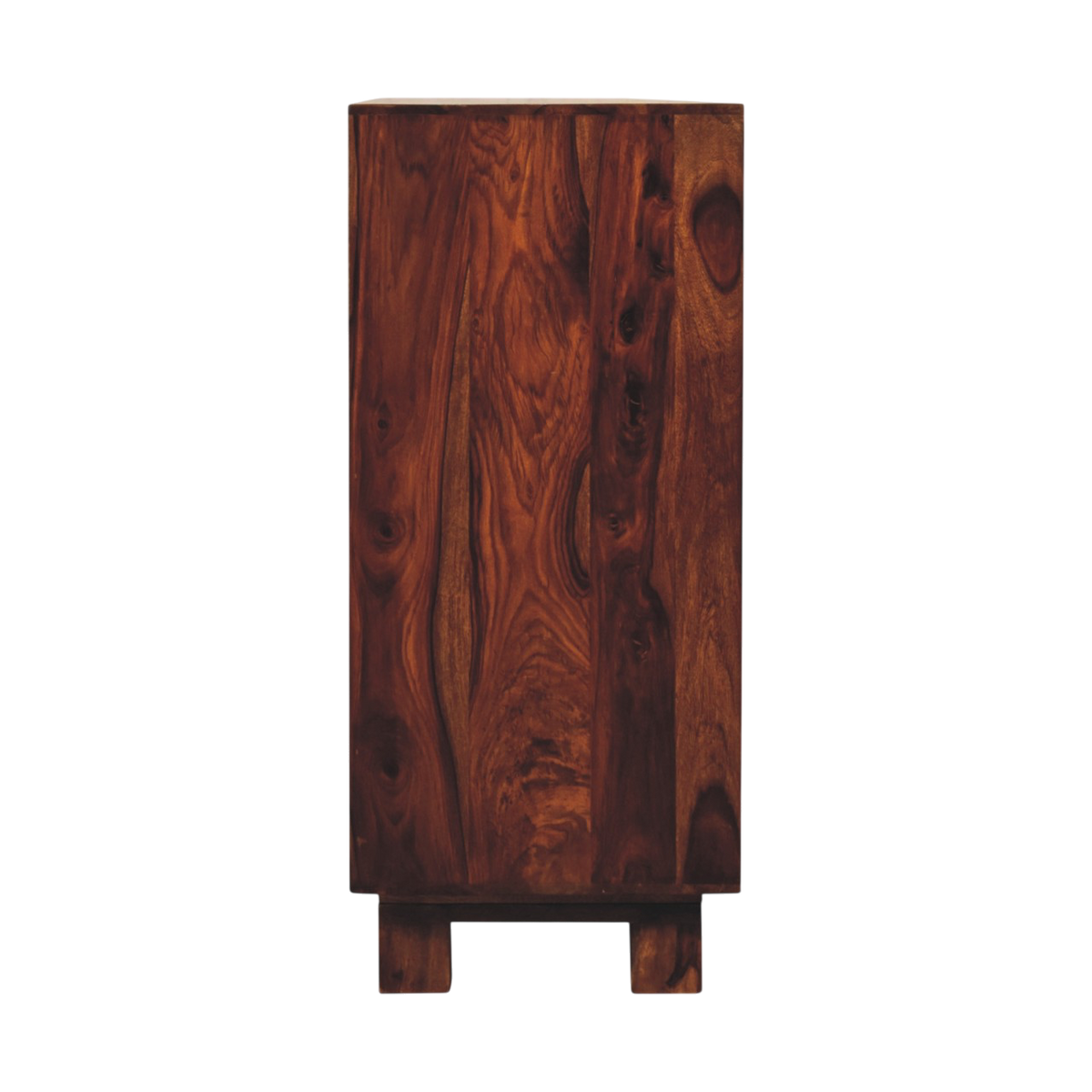 Marlow Mini Sideboard in Chestnut, side view showing the depth.