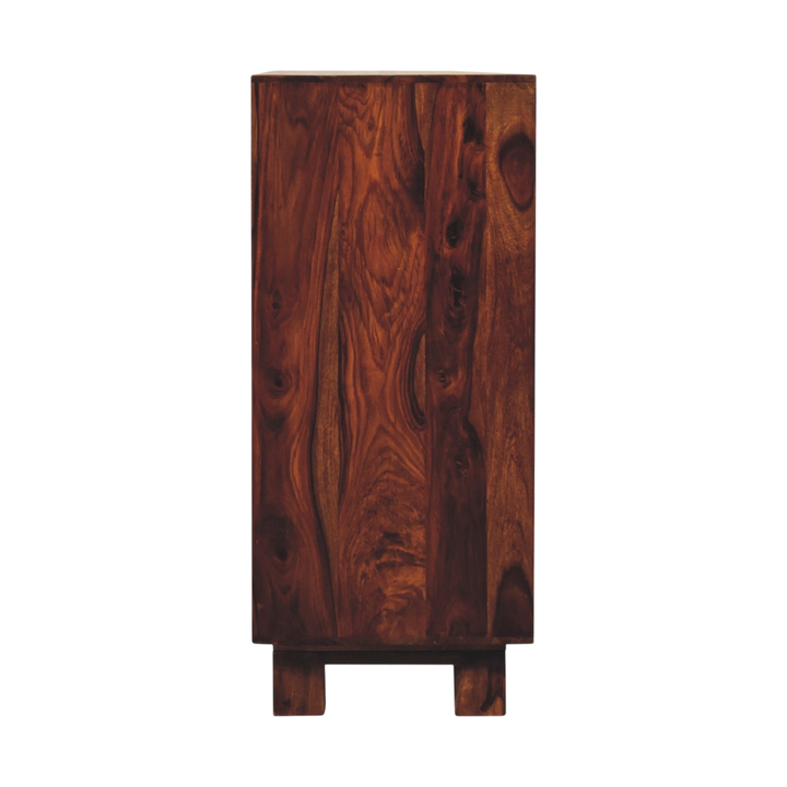 Marlow Mini Sideboard in Chestnut, side view showing the depth.