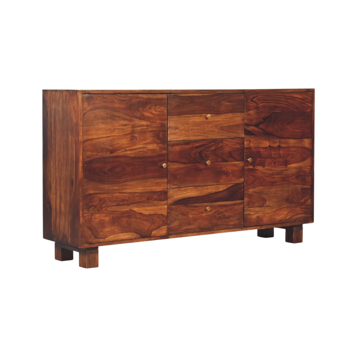 Marlow Sideboard in Chestnut, three-quarter view showing the full profile.