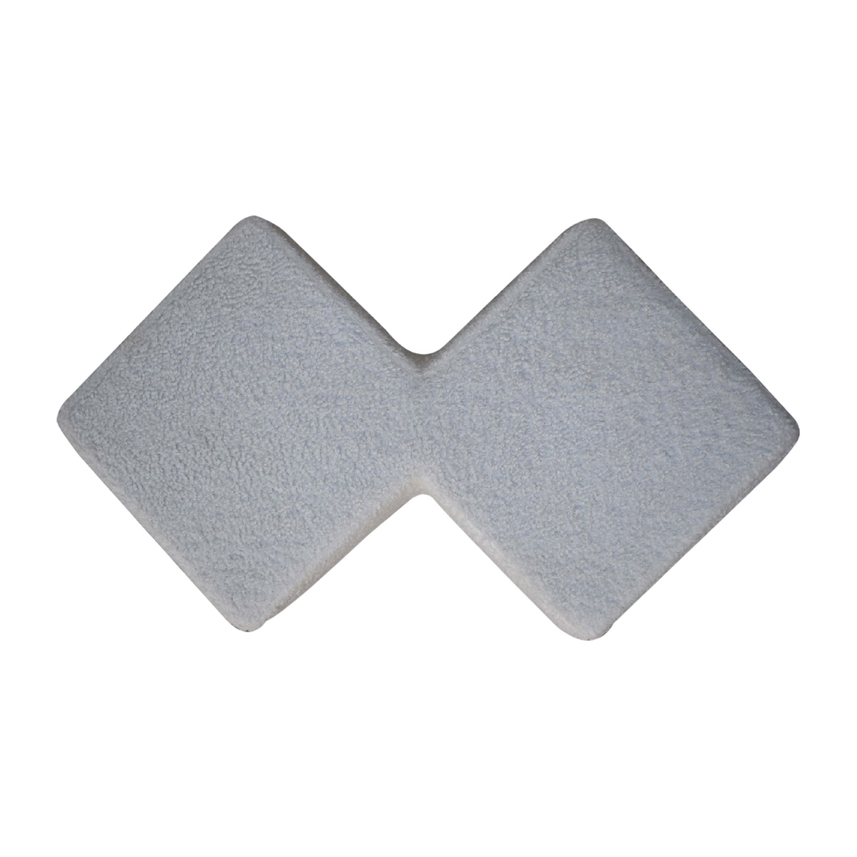 Oakhurst Twin Footstool in Alabaster Bouclé, shown from above.