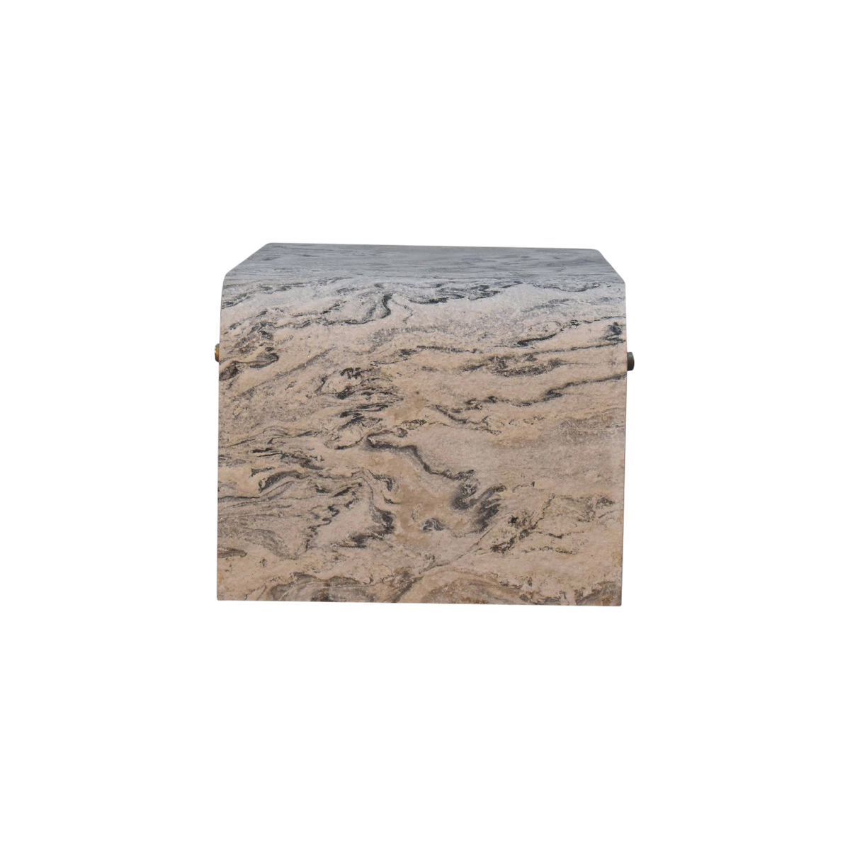 Palladio 4-Drawer Coffee Table in Stone, side view showing the depth.