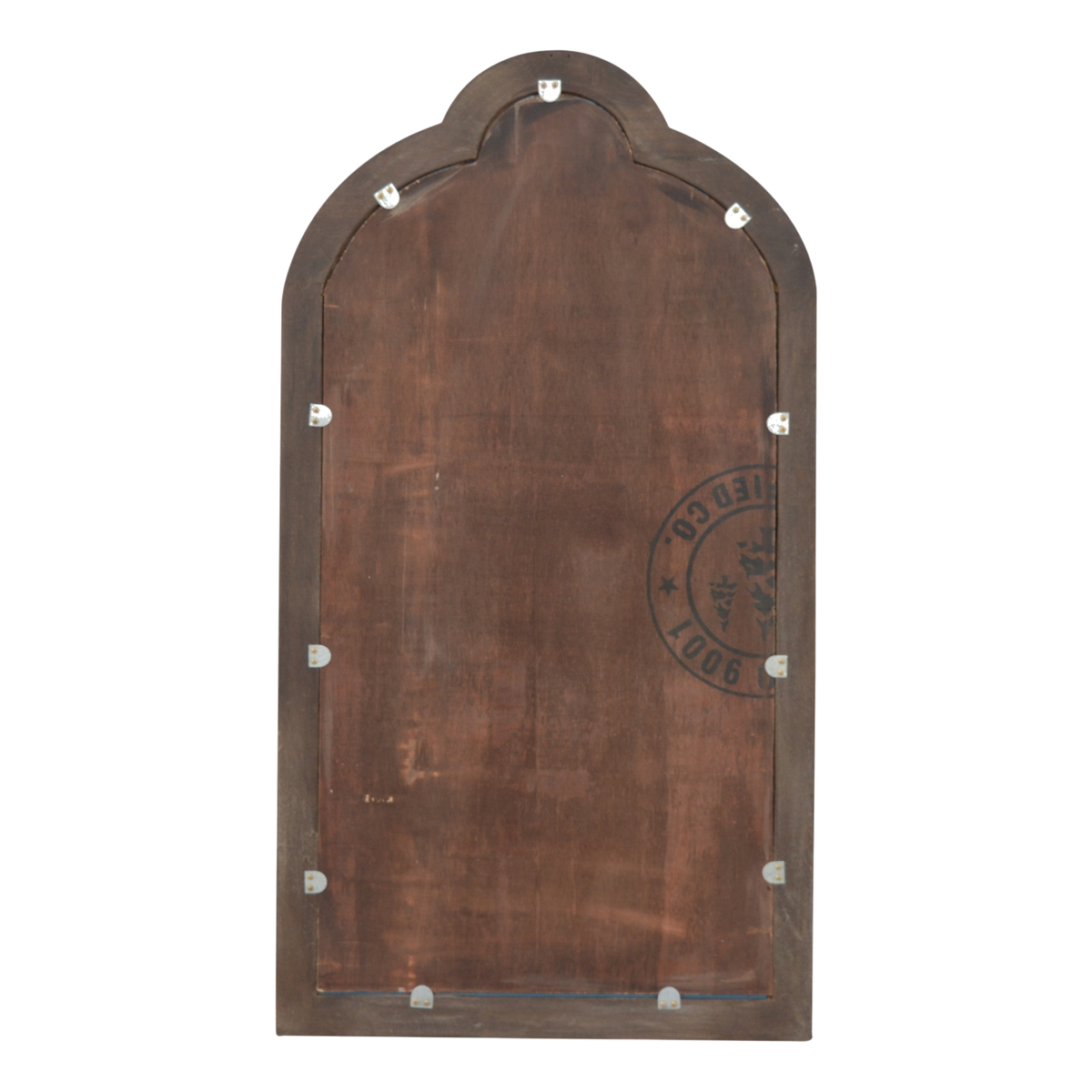 Palladio Arched Window Mirror in Espresso, rear view.