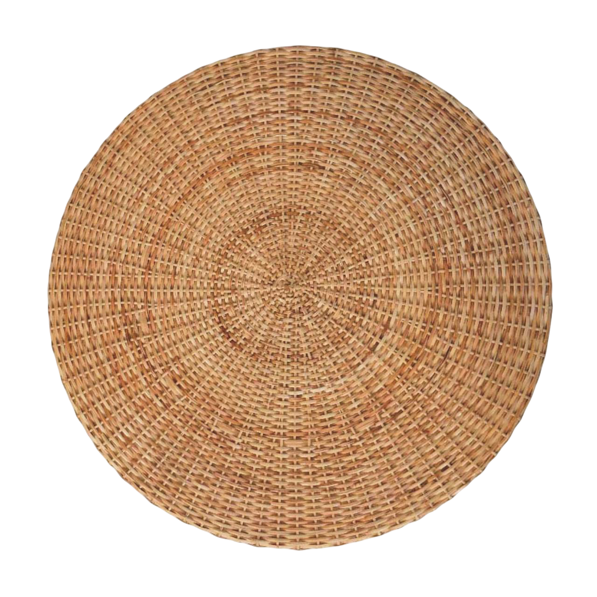 Serafina Woven Drum Table, viewed from above.
