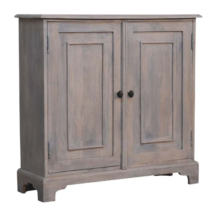 Sigtuna Country Cabinet in Stone, three-quarter view showing the full profile.