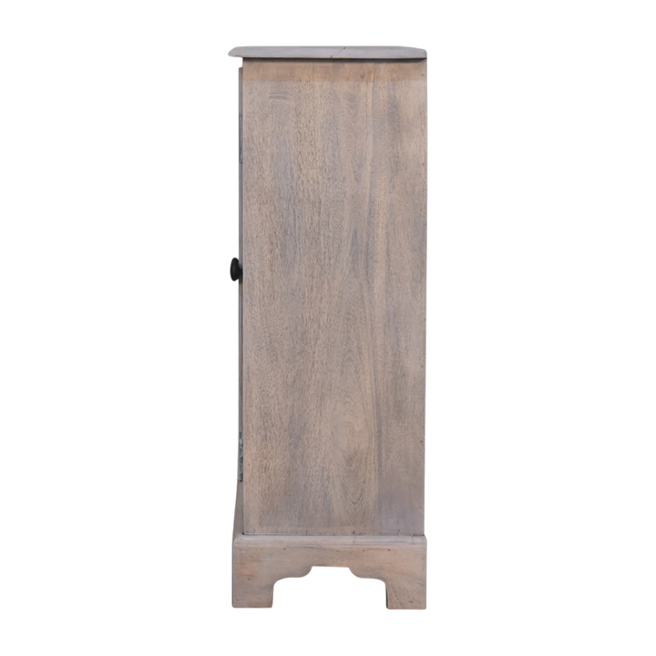 Sigtuna Country Cabinet in Stone, side view showing the depth.