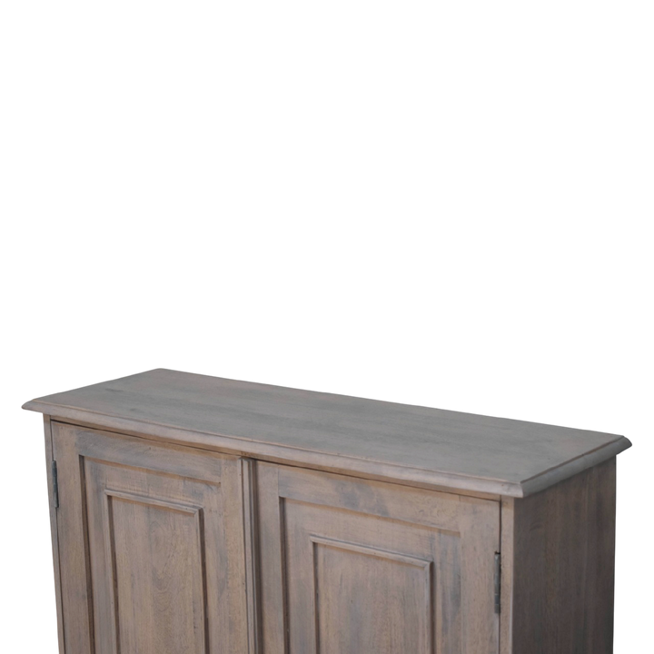 Sigtuna Country Cabinet in Stone, three-quarter view from the opposite side.