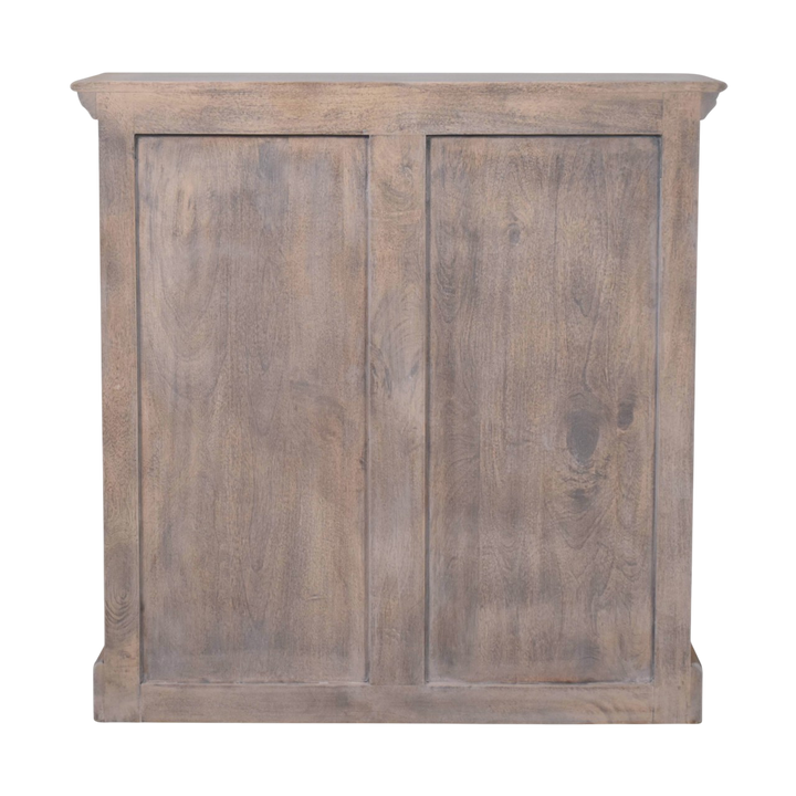 Sigtuna Glazed Cabinet in Stone, viewed from the back.