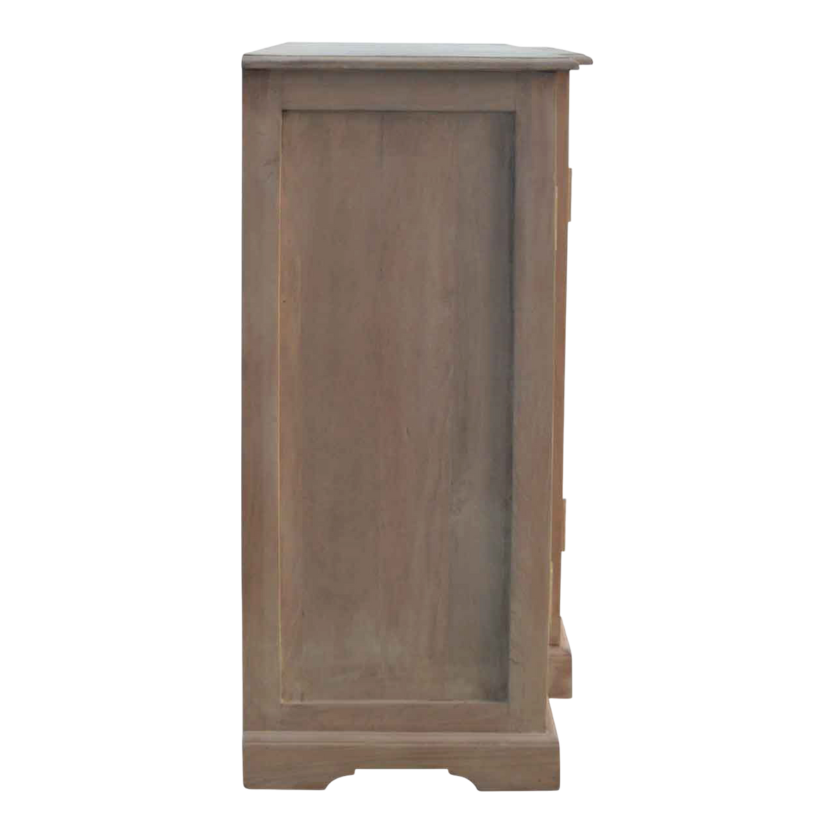 Sigtuna Glazed Media Unit in Salt, side view showing the depth.