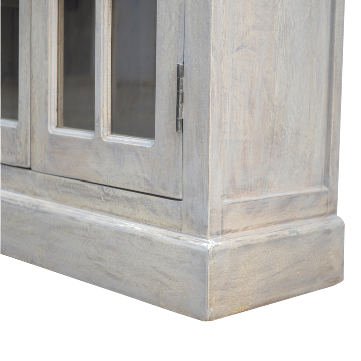 Close view of the glazing on the Sigtuna Glazed Sideboard with Drawers in Stone.