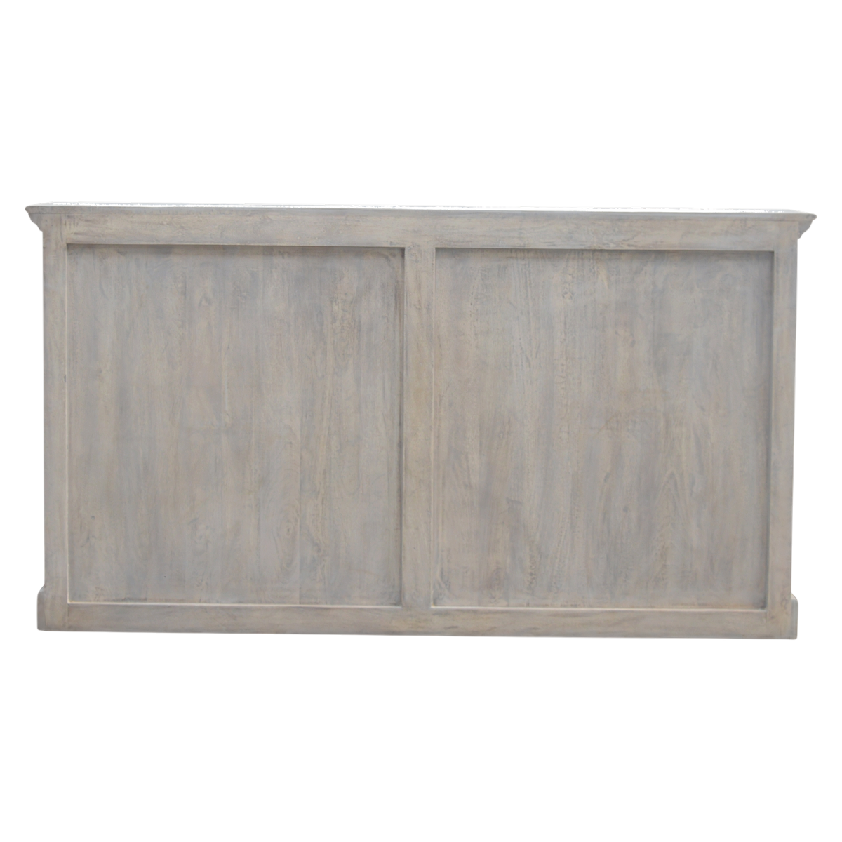 Sigtuna Glazed Sideboard with Drawers in Stone, rear view.