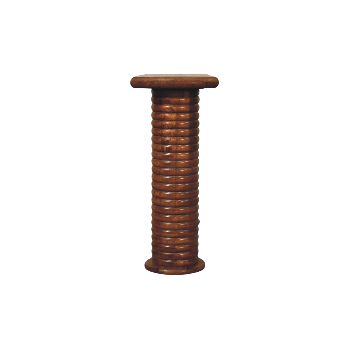 Skagen Pillar Console in Amber, side view showing the depth.