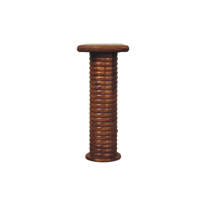 Skagen Pillar Console in Amber, side view showing the depth.