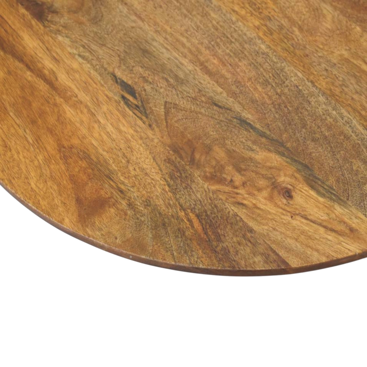Close view of the grain on the tabletop on the Skagen Plinth Coffee Table in Amber.
