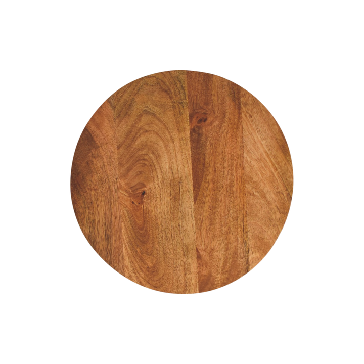 Soller Pedestal Drink Table in Amber, shown from above.