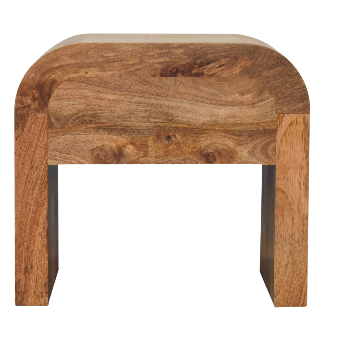 Trosa Mini Bedside Table in Amber, rear view.