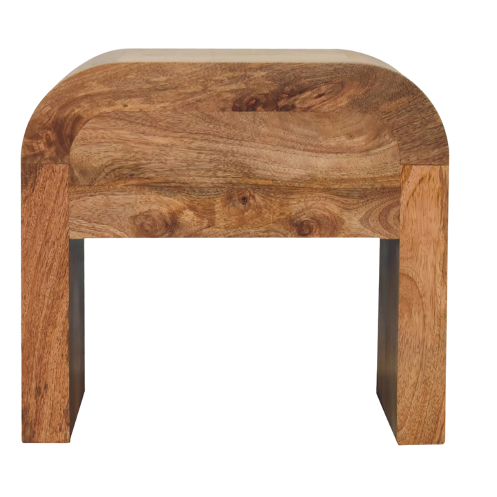 Trosa Mini Bedside Table in Amber, rear view.