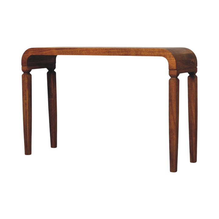 Ventnor Arch Console in Amber, three-quarter view showing the full profile.