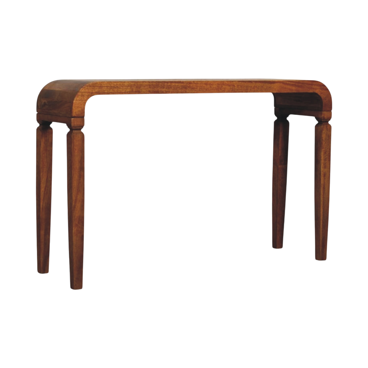Ventnor Arch Console in Amber, three-quarter view from the opposite side.