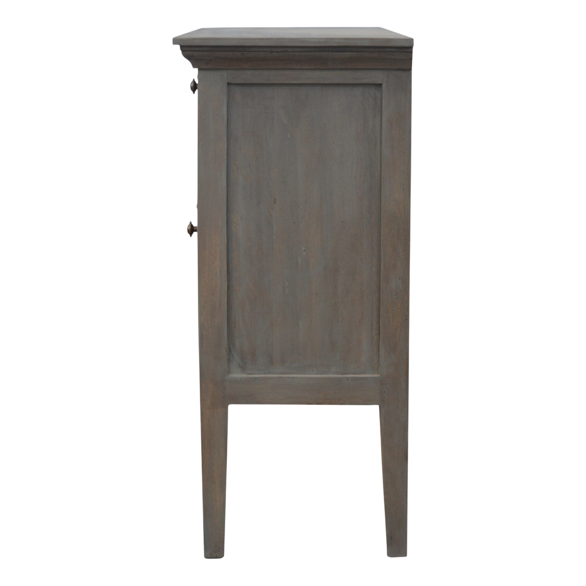 Ventnor Shutter Buffet in Stone, side view showing the depth.