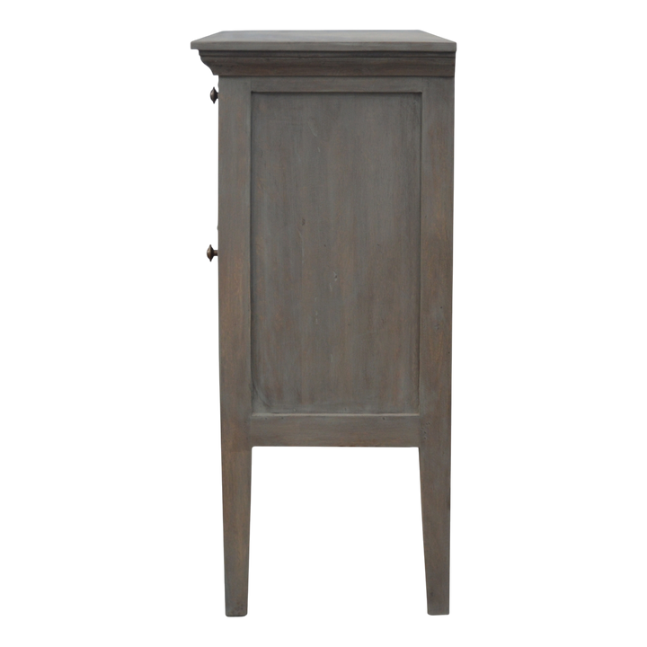 Ventnor Shutter Buffet in Stone, side view showing the depth.