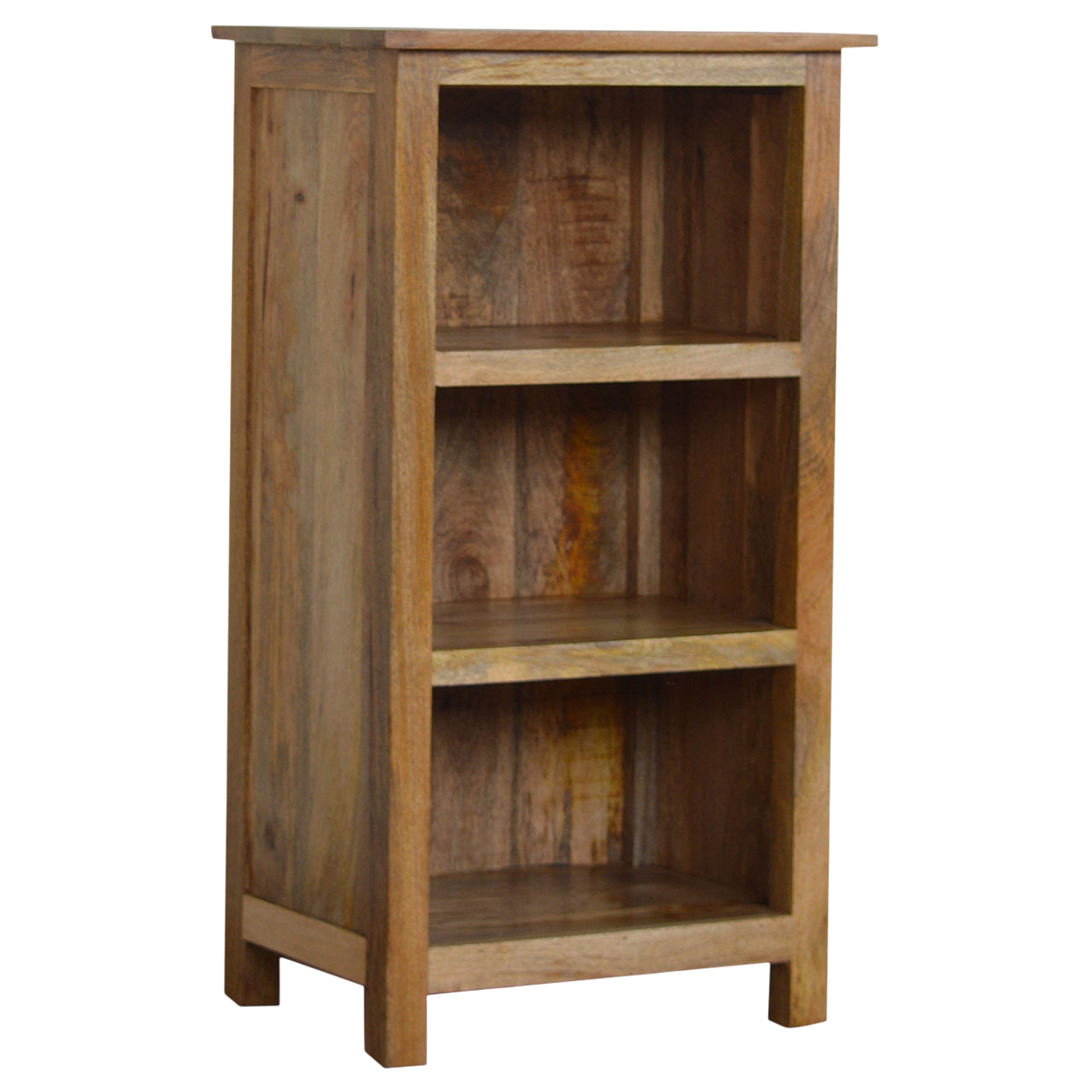 Wetherby Mini Bookcase in Amber, three-quarter view showing the full profile.