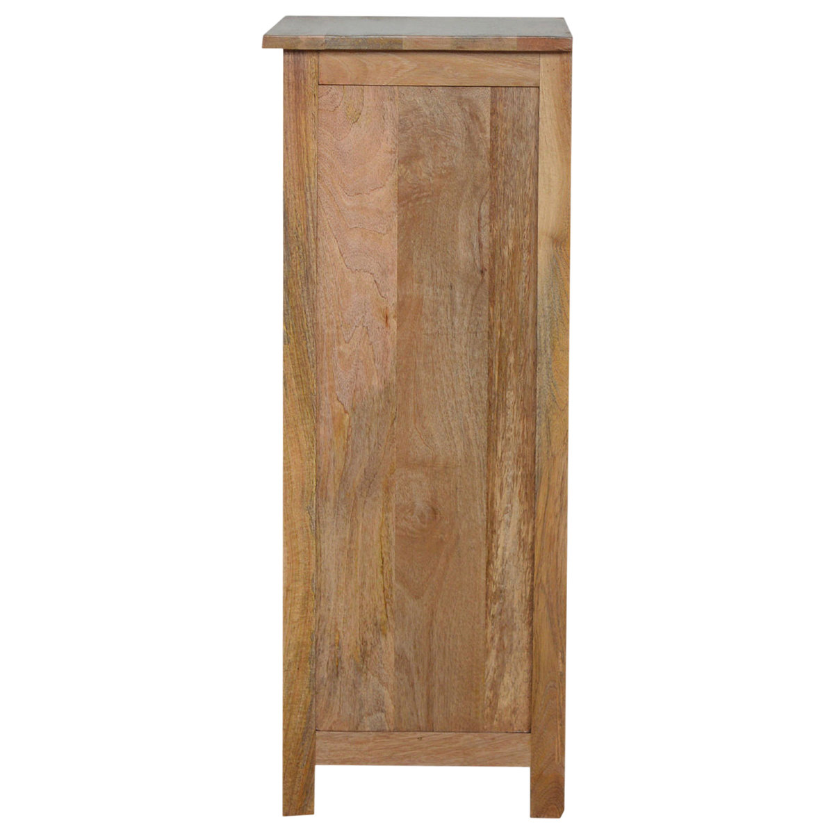 Wetherby Mini Bookcase in Amber, side view showing the depth.