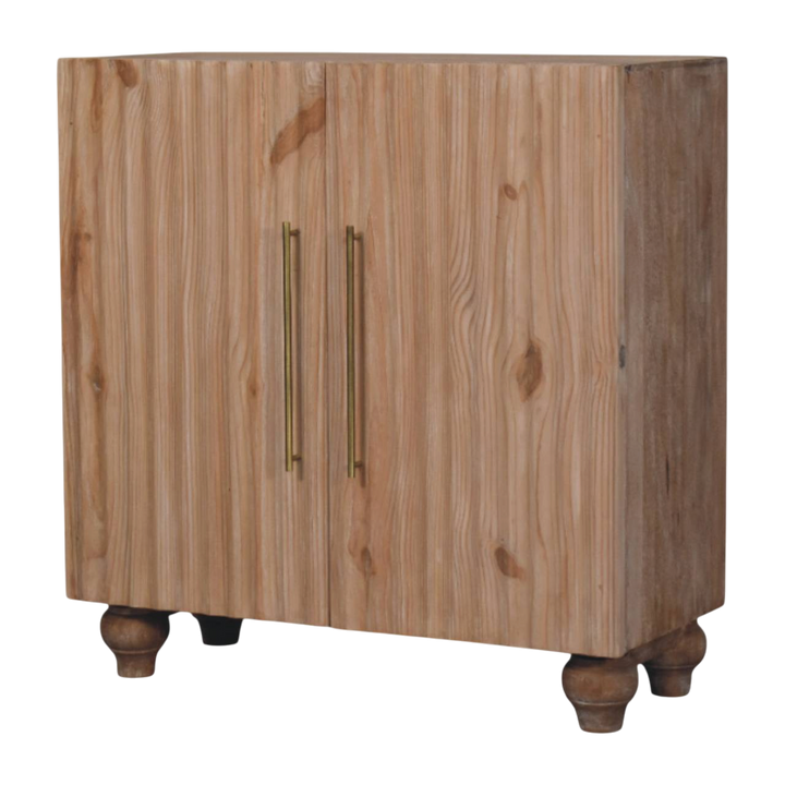 Wetherby Two-Tone Sideboard in Driftwood, three-quarter view showing the full profile.
