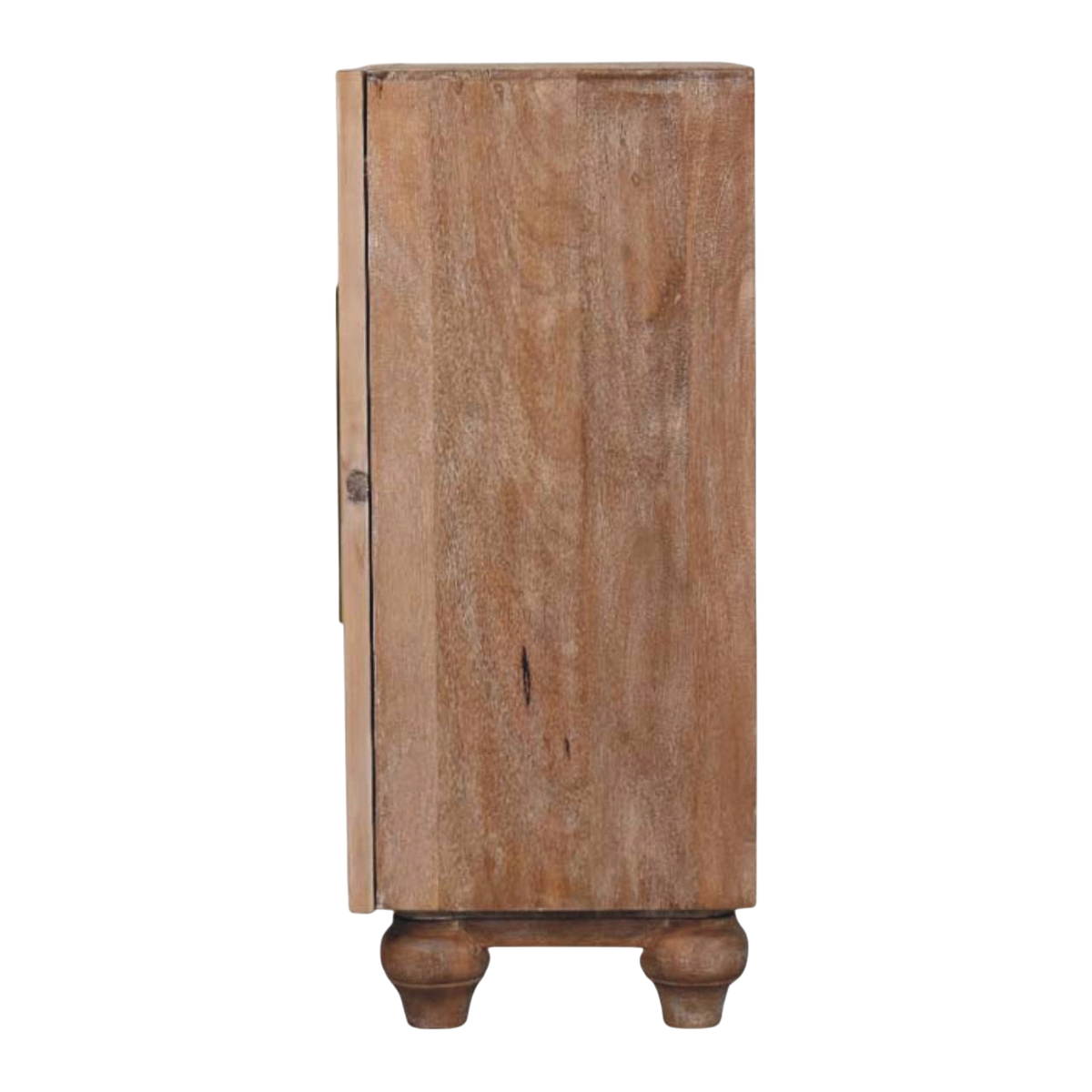 Wetherby Two-Tone Sideboard in Driftwood, side view showing the depth.