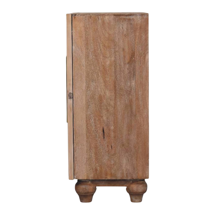 Wetherby Two-Tone Sideboard in Driftwood, side view showing the depth.