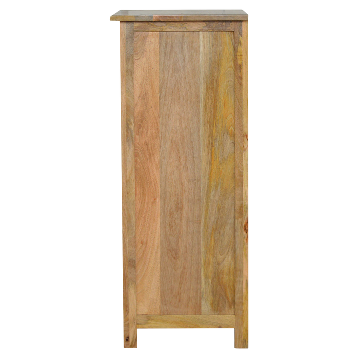 Wetherby Wine Cabinet in Amber, side view showing the depth.