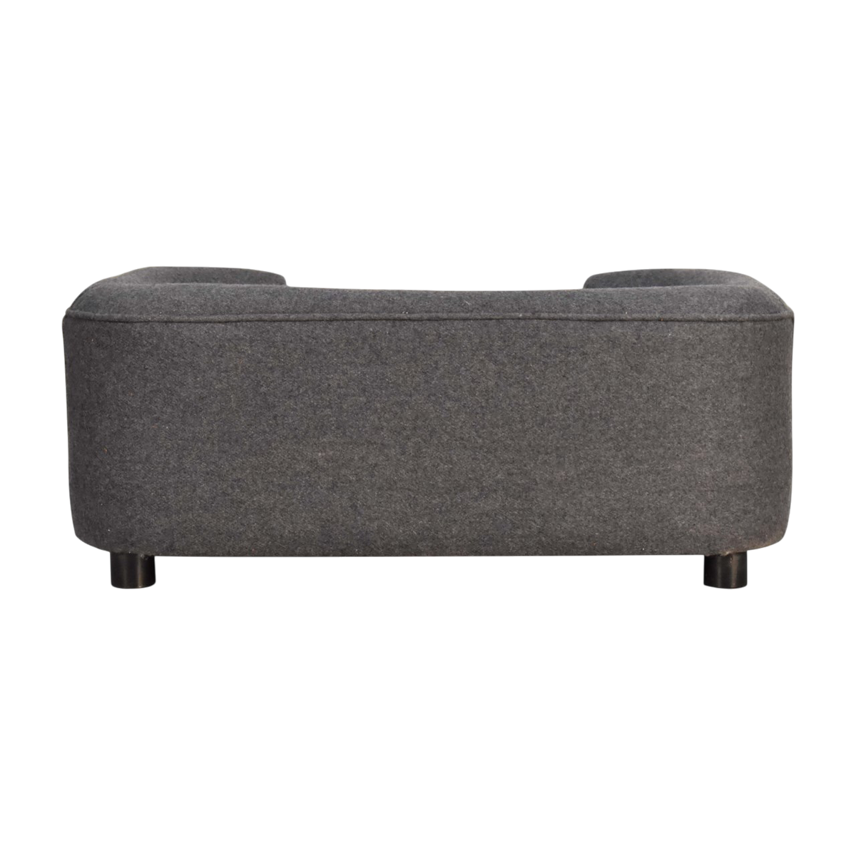 Winton Pet Bed in Grey Tweed, viewed from the back.