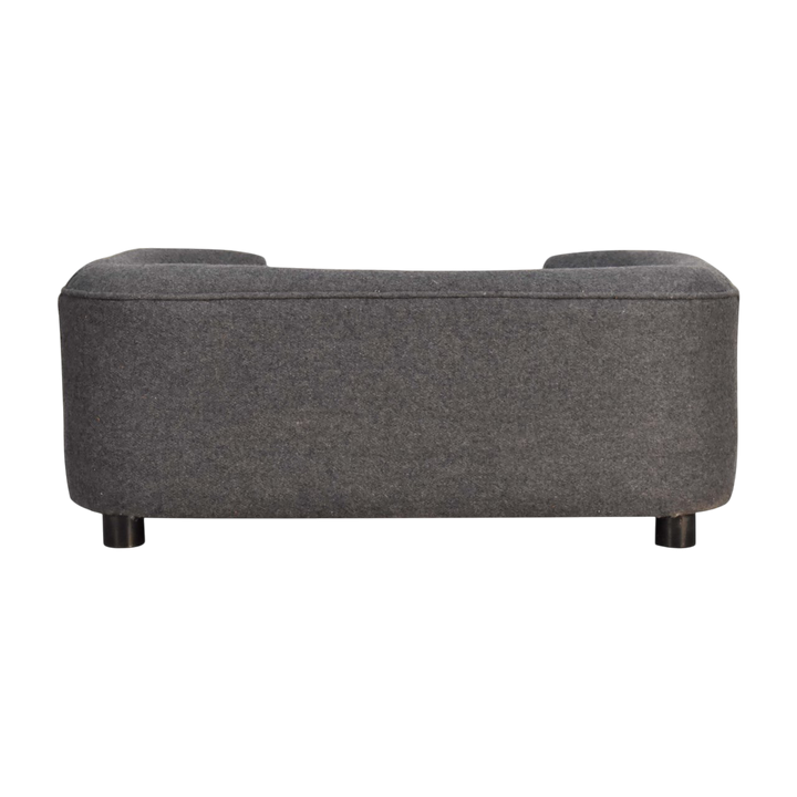 Winton Pet Bed in Grey Tweed, viewed from the back.